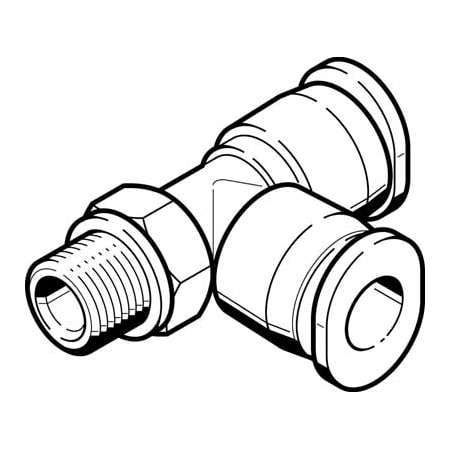 Festo Push-In T-Fitting QBMTL-10-32-UNF-1/8-U QBMTL-10-32-UNF-1/8-U